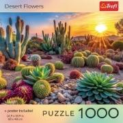 Imagine PUZZLE TREFL 1000 COLECTIA SUA FLORI DE DESERT POSTER INCLUS