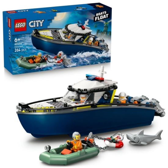 Imagine LEGO CITY URMARIRE CU BARCA DE POLITIE 60456