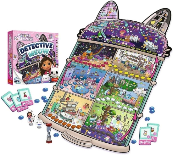 Imagine TREFL GABBYS DOLLHOUSE JOC DE SOCIETATE DETECTIVUL MEOW
