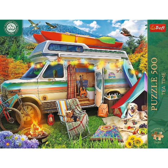 Imagine PUZZLE TREFL 500 PREMIUM PLUS TEA TIME CAMPIONATUL EUROPEAN RULOTA
