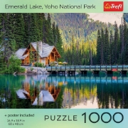 Imagine PUZZLE TREFL 1000 COLECTIA SUA LACUL EMERALD PARCUL NATIONAL YOHO POSTER INCLUS