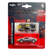 Imagine MAISTO MASINUTA METALICA SPEED ICONS 296 GTB ASSETTO FIORANO GRI SCARA 1 LA 64