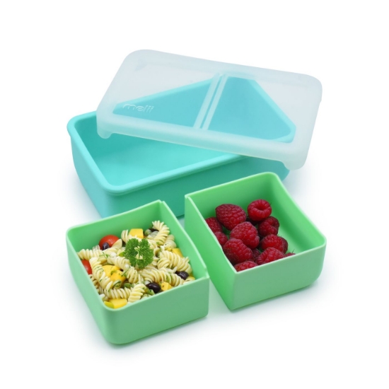 Imagine CUTIE PRANZ BENTO CU COMPARTIMENTE DETASABILE, MELII, MINT BLUE