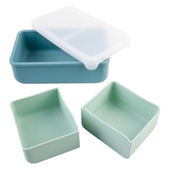 Imagine CUTIE PRANZ BENTO CU COMPARTIMENTE DETASABILE, MELII, SAGE CACTUS FERN