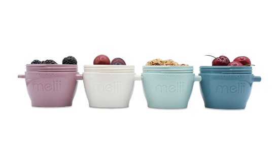 Imagine SET 4 RECIPIENTE SILICON SNAP&GO, MELII LUXE, 4*118 ML