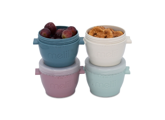 Imagine SET 4 RECIPIENTE SILICON SNAP&GO, MELII LUXE, 4*177 ML