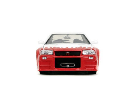 Imagine JADA SET FIGURINA METALICA 6CM SI MASINUTA NISSAN SKYLINE GTR SCARA 1 LA 24