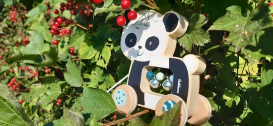 Imagine EICHHORN JUCARIE DE TRAS URSULET PANDA DE LEMN 15CM