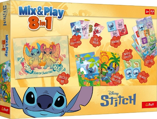 Imagine TREFL DISNEY STITCH SET DE JOCURI MIX AND PLAY 8IN1