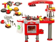 Imagine Bucătărie pentru copii MalPlay cu hotă, sac de gunoi, chiuvetă, cuptor și accesorii 83 x 76 cm