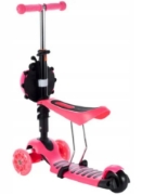 Imagine Trotinetă Malplay Buburuză tip scooter cu 3 roți – Roz