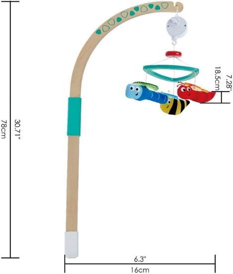 Imagine Carusel muzical Hape din lemn cu albine și sunete blânde