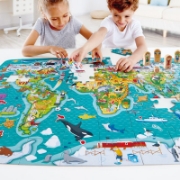 Imagine Hape Puzzle 2-în-1 Turul lumii