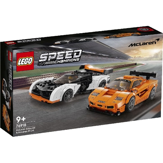 Imagine LEGO SPEED CHAMPIONS MCLAREN SOLUS GT SI MCLAREN F1 LM 76918