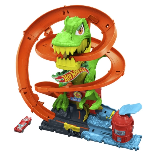 Imagine HOT WHEELS CITY SET STATIA DE POMPIERI SI BATALIA CU TREX