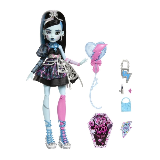 Imagine MONSTER HIGH ZIUA DE NASTERE DULCE SI INFRICOSATOARE PAPUSA FRANKIESTEIN CU ACCESORII