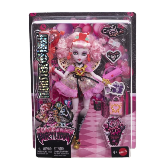 Imagine MONSTER HIGH ANIVERSARE DULCE SI INFRICOSATOARE PAPUSA CUPID ASTERIA CU ACCESORII