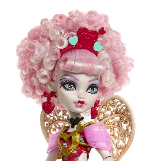 Imagine MONSTER HIGH ANIVERSARE DULCE SI INFRICOSATOARE PAPUSA CUPID ASTERIA CU ACCESORII