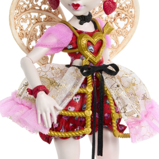 Imagine MONSTER HIGH ANIVERSARE DULCE SI INFRICOSATOARE PAPUSA CUPID ASTERIA CU ACCESORII