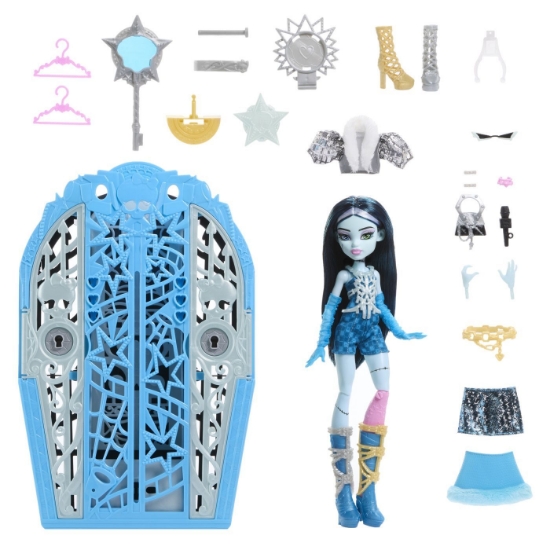 Imagine MONSTER HIGH PAPUSA FRANKIESTEIN CU DULAP REVELATOR SI ACCESORII