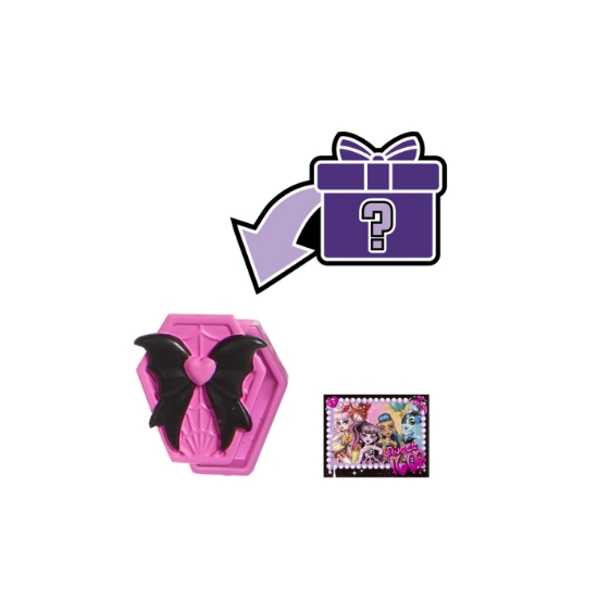 Imagine MONSTER HIGH ZIUA DE NASTERE DULCE SI INFRICOSATOARE PAPUSA DRACULAURA CU ACCESORII