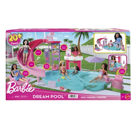 Imagine BARBIE SET DE JOACA PISCINA DE VIS CU ACCESORII