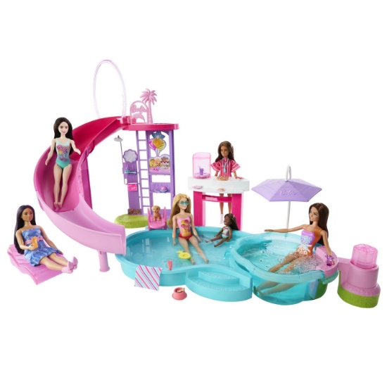 Imagine BARBIE SET DE JOACA PISCINA DE VIS CU ACCESORII