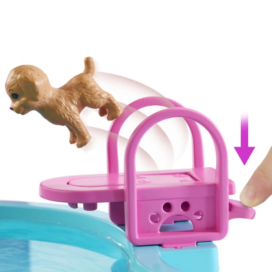 Imagine BARBIE SET DE JOACA PISCINA DE VIS CU ACCESORII