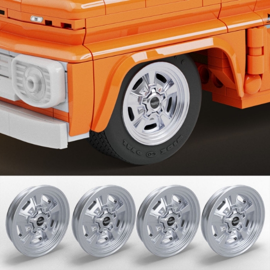 Imagine HOT WHEELS ELITE SERIES SET DE CONSTRUCTII CAMIONETA PERSONALIZATA CHEVROLET 1962