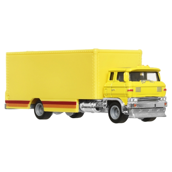 Imagine HOT WHEELS TRANSPORTATOR SAKURA SPRINTER CU MASINUTA TOYOTA COROLLA LEVIN SCARA 1 LA 64