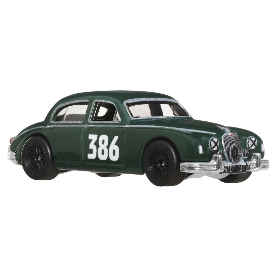 Imagine HOT WHEELS TRANSPORTATOR LAND ROVER DEFENDER 110 2023 CU MASINUTA JAGUAR MK1 SCARA 1 LA 64