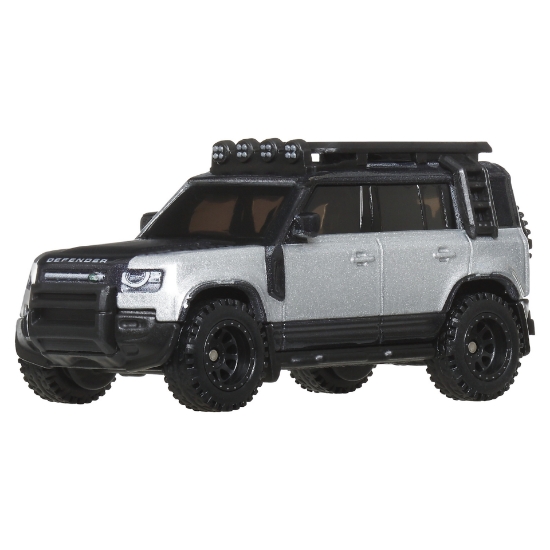 Imagine HOT WHEELS TRANSPORTATOR LAND ROVER DEFENDER 110 2023 CU MASINUTA JAGUAR MK1 SCARA 1 LA 64