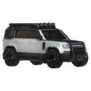 Imagine HOT WHEELS TRANSPORTATOR LAND ROVER DEFENDER 110 2023 CU MASINUTA JAGUAR MK1 SCARA 1 LA 64