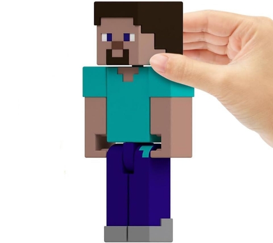 Imagine MINECRAFT CRAFT A BLOCK FIGURINA STEVE 8CM