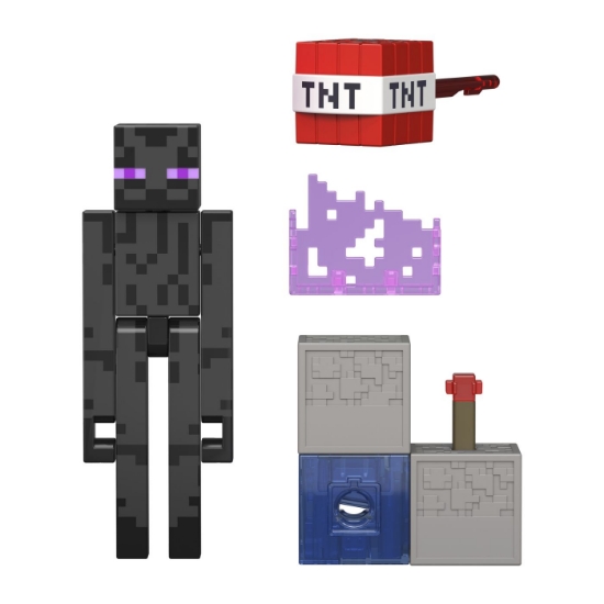Imagine MINECRAFT CRAFT A BLOCK FIGURINA ENDERMAN 8CM