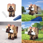 Imagine MINECRAFT CRAFT A BLOCK FIGURINA LUP 8CM