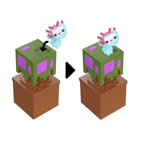 Imagine MINECRAFT MINI MODE SET EXPLORARE MINIERA AXOLOTL