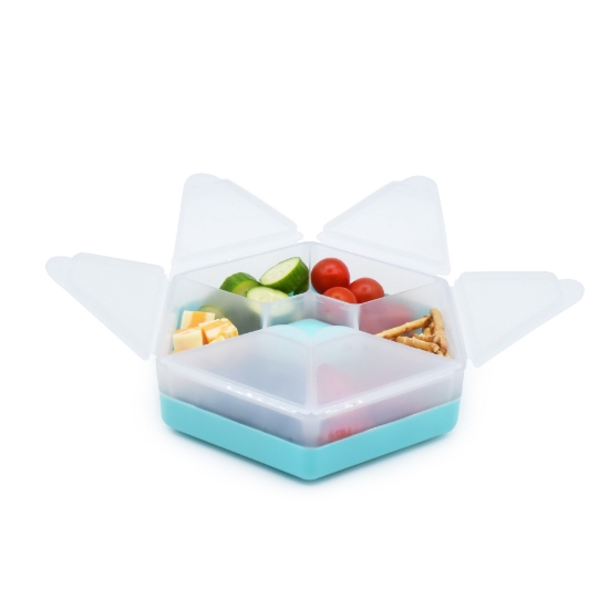Imagine CUTIE SNACK HEXAGON SNACKLE 6 COMPARTMENTE, MELII, BLUE