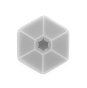 Imagine CUTIE SNACK HEXAGON SNACKLE 6 COMPARTMENTE, MELII, GREY