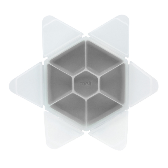 Imagine CUTIE SNACK HEXAGON SNACKLE 6 COMPARTMENTE, MELII, GREY