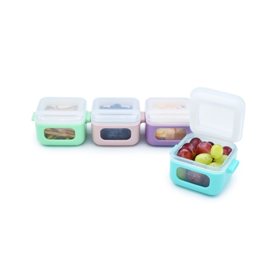 Imagine SET 4 RECIPIENTE SILICON SNAP&GO CUBES, MELII, 4*118 ML