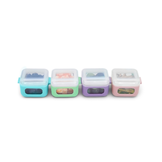 Imagine SET 4 RECIPIENTE SILICON SNAP&GO CUBES, MELII, 4*118 ML