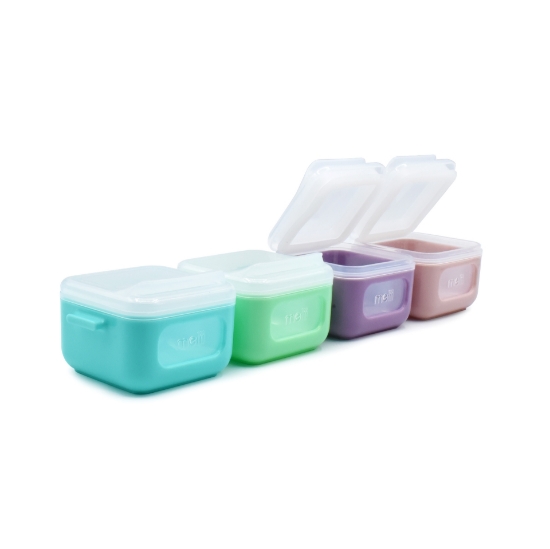 Imagine SET 4 RECIPIENTE SILICON SNAP&GO CUBES, MELII, 4*118 ML