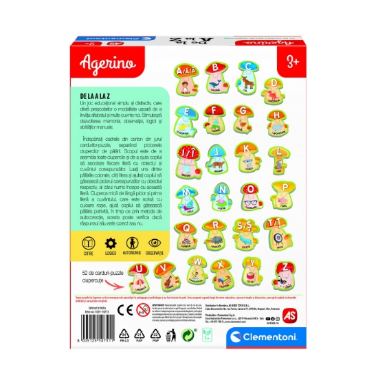 Imagine AGERINO PUZZLE DE LA A LA Z IN LIMBA ROMANA