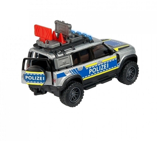 Imagine Majorette mașină de poliție Land Rover cu lumini și sunete