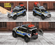 Imagine Majorette mașină de poliție Land Rover cu lumini și sunete