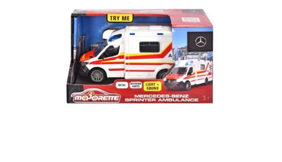 Imagine Majorette ambulanța Mercedes Benz Sprinter cu lumini și sunete