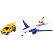 Imagine Majorette set mașinuță Dacia Duster și avion Boeing 787