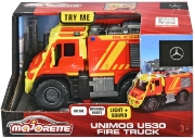 Imagine Majorette mașină de pompieri Mercedes Unimog U530 cu sunete și lumini