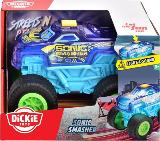 Imagine Dickie mașină de teren Sonic Smasher cu lumini și sunete 17cm